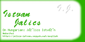 istvan jalics business card